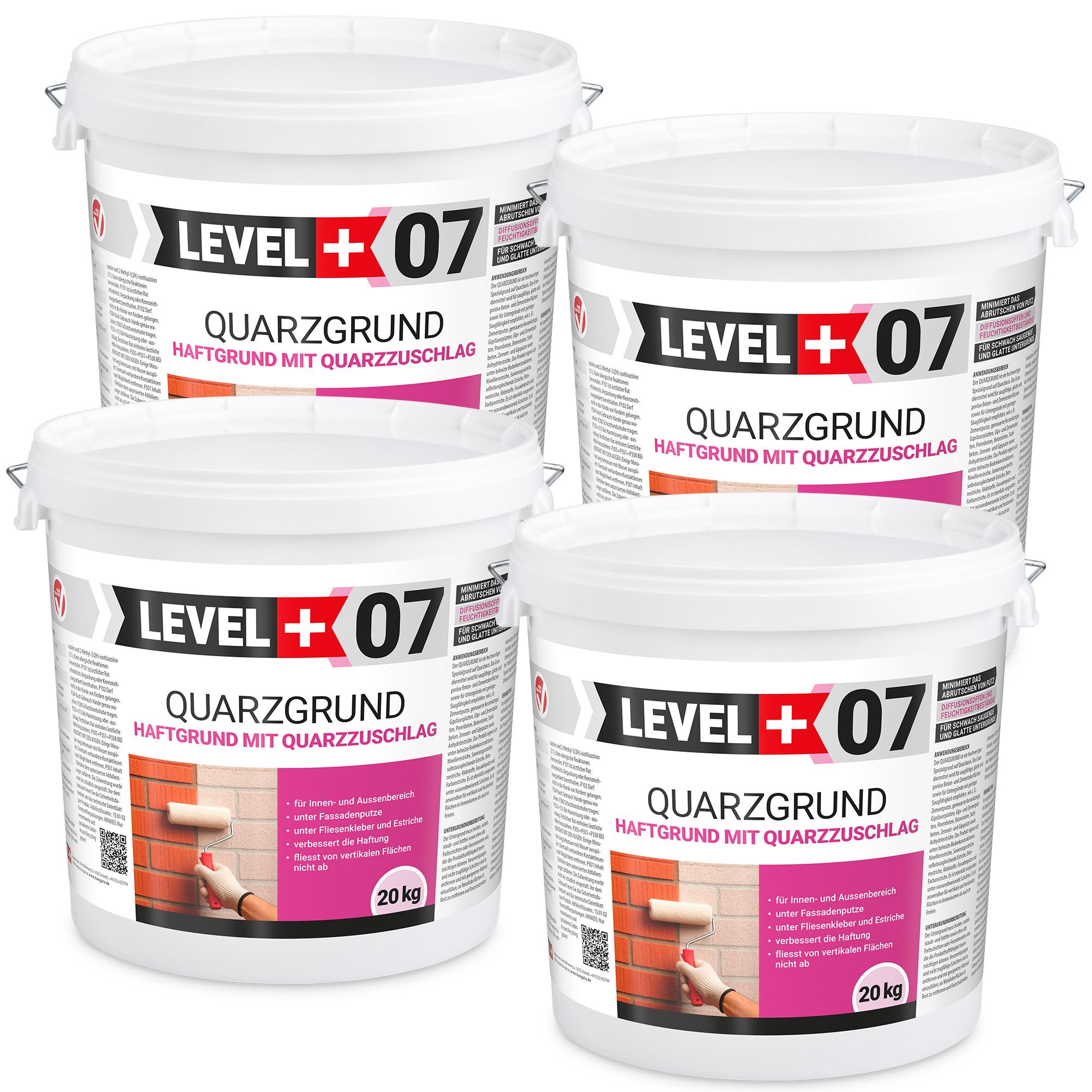 Hangato GmbH Haftgrund 80Kg Quarzgrund Putzgrund Weiß Grundierung Trenngrund Beton Holz L+07 RM07_80