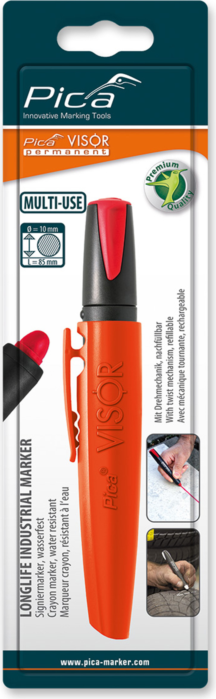 Pica Marker Pica VISOR permanent Marker, rot / SB 990/40/SB