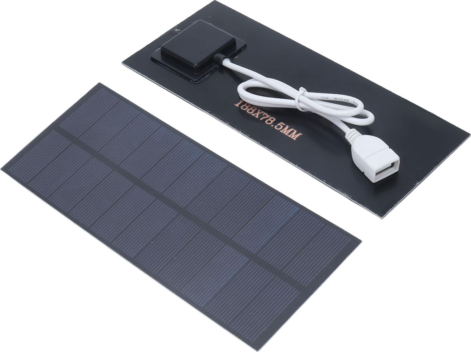 2.5W solárny panel 188x78,5 mm Solárna nabíjacia doska 3,7V?5V nabíjačka batérií Vysoká účinnosť konverzie a prenosná pre skleník a rodinu