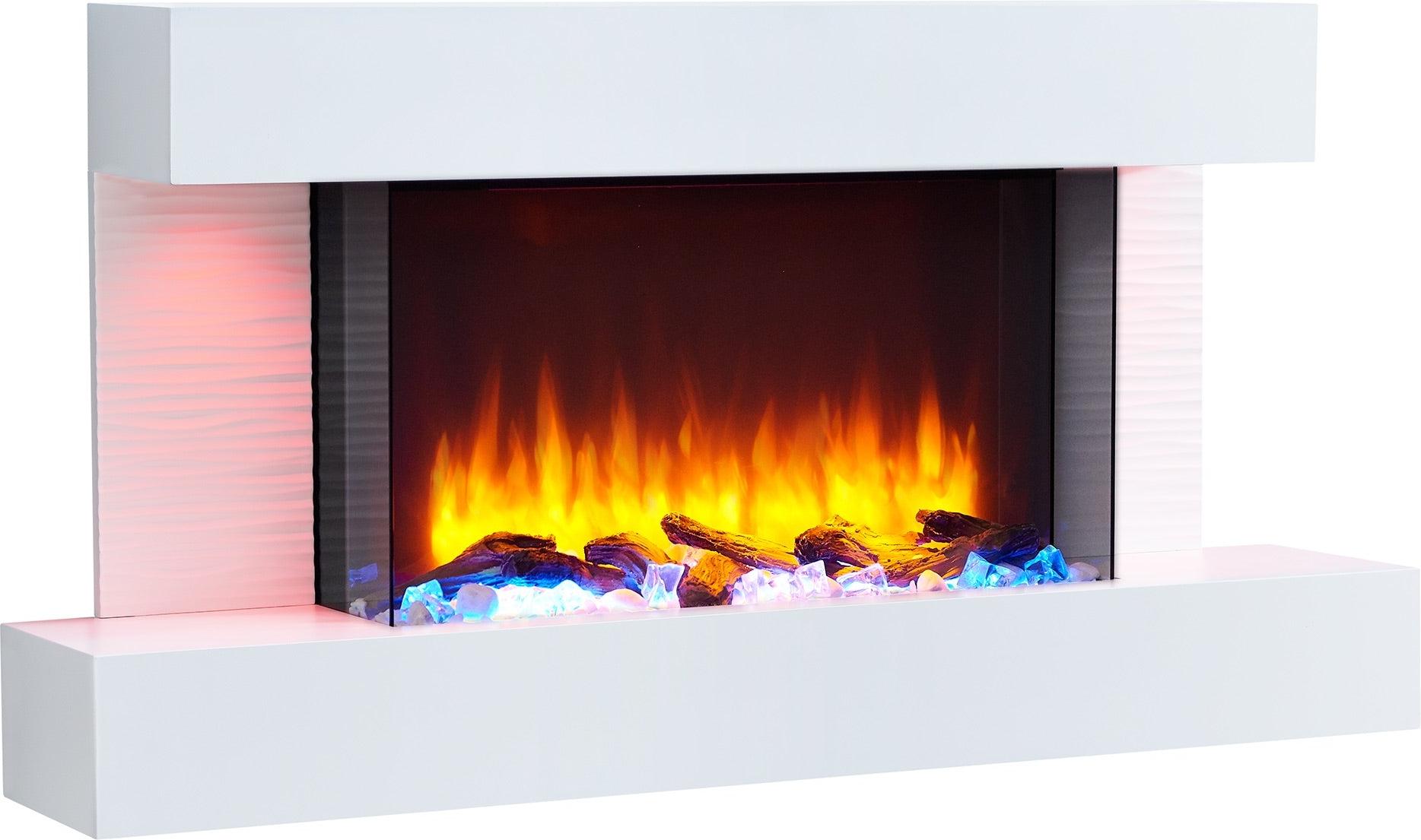 Elektrokamin BALDERIA Aieda - Standkamin, Heizung 2000 W - Weiß EF279A-MT279D