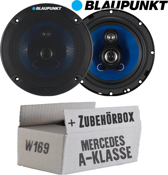Lautsprecher Boxen Blaupunkt ICx663 - 16,5cm 3-Wege Auto Einbauzubehör - Einbauset passend für Mercedes A-Klasse JUST SOUND best choice for caraudio MBW169Fx_ICX663