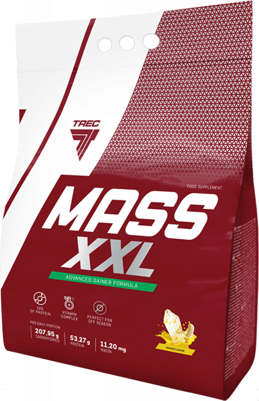 Trec Nutrition Mass XXL (4800g) Banana - Gewichtszunahme - Ohne Kreatin FID