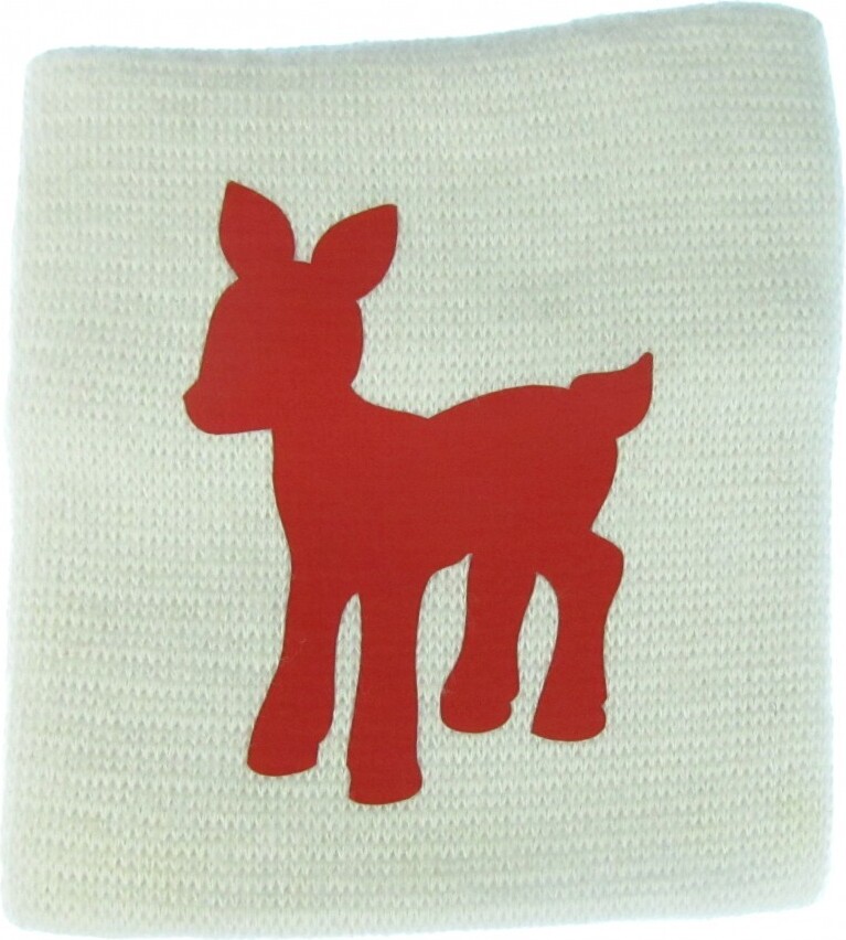 Schweißband Pulswärmer mit Reißverschluss Geldbörse Miniblings Reh weiß TEX008Feb15Ni