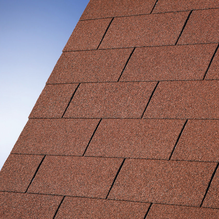 Tuindeco 3 m² Rechteckschindeln rot, Schindeln Dachschindeln Dachpappe 40.9971