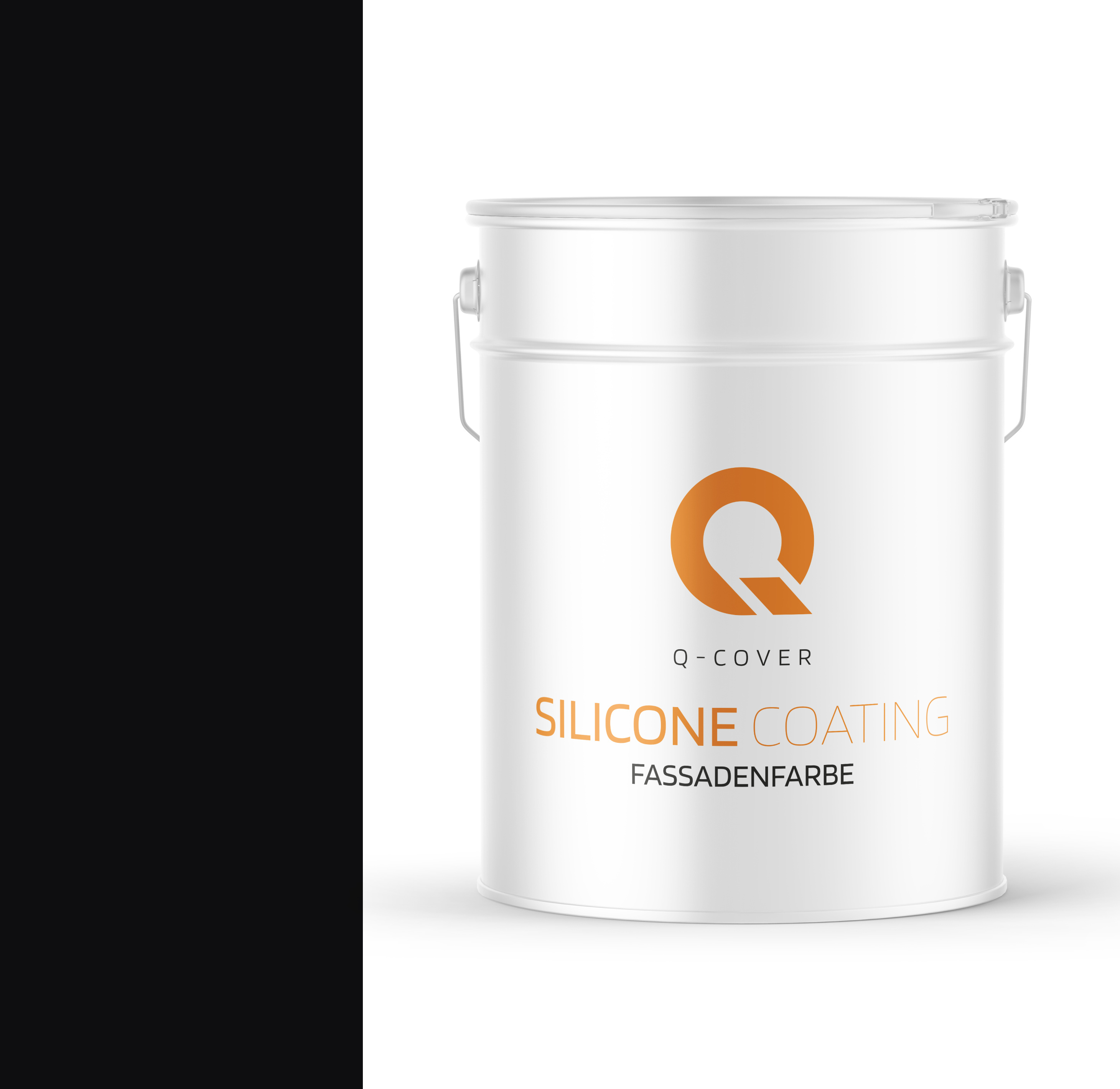 Q-Cover Silikonharz Fassadenfarbe | Aussenfarbe | Außen Wandfarbe | Hausfarbe | Außenfarbe | Wetterfest | Tiefschwarz 10L 9005