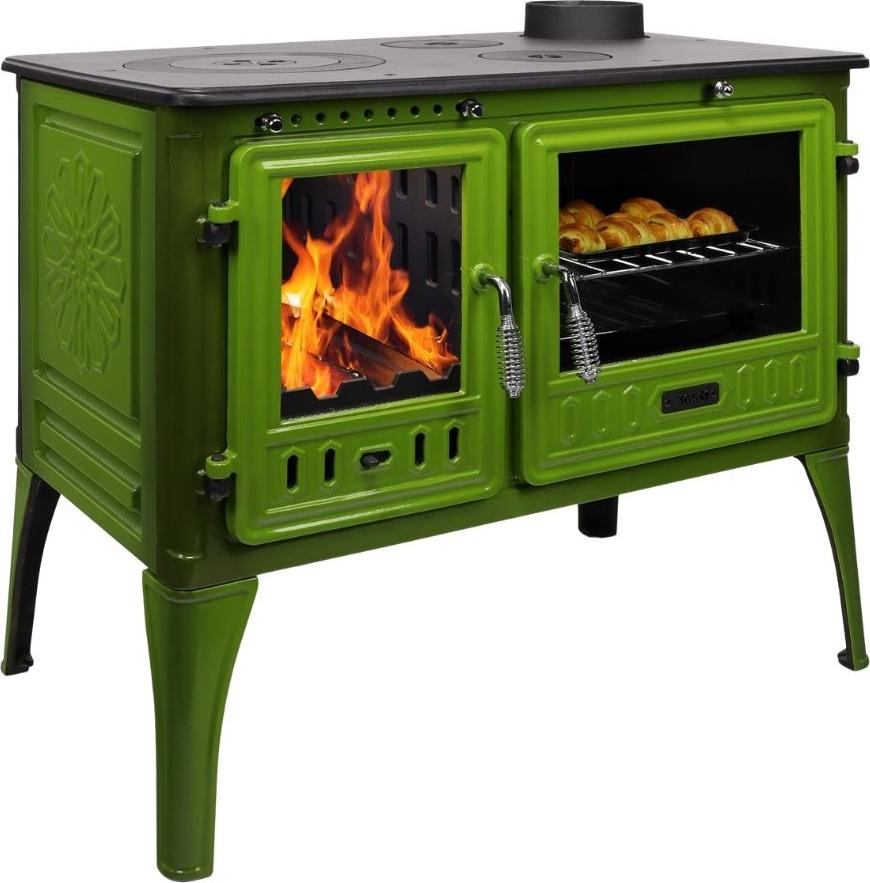 365 Küchenherd Cook Lite grün emailliert 8,5 kW Gusseisen A+