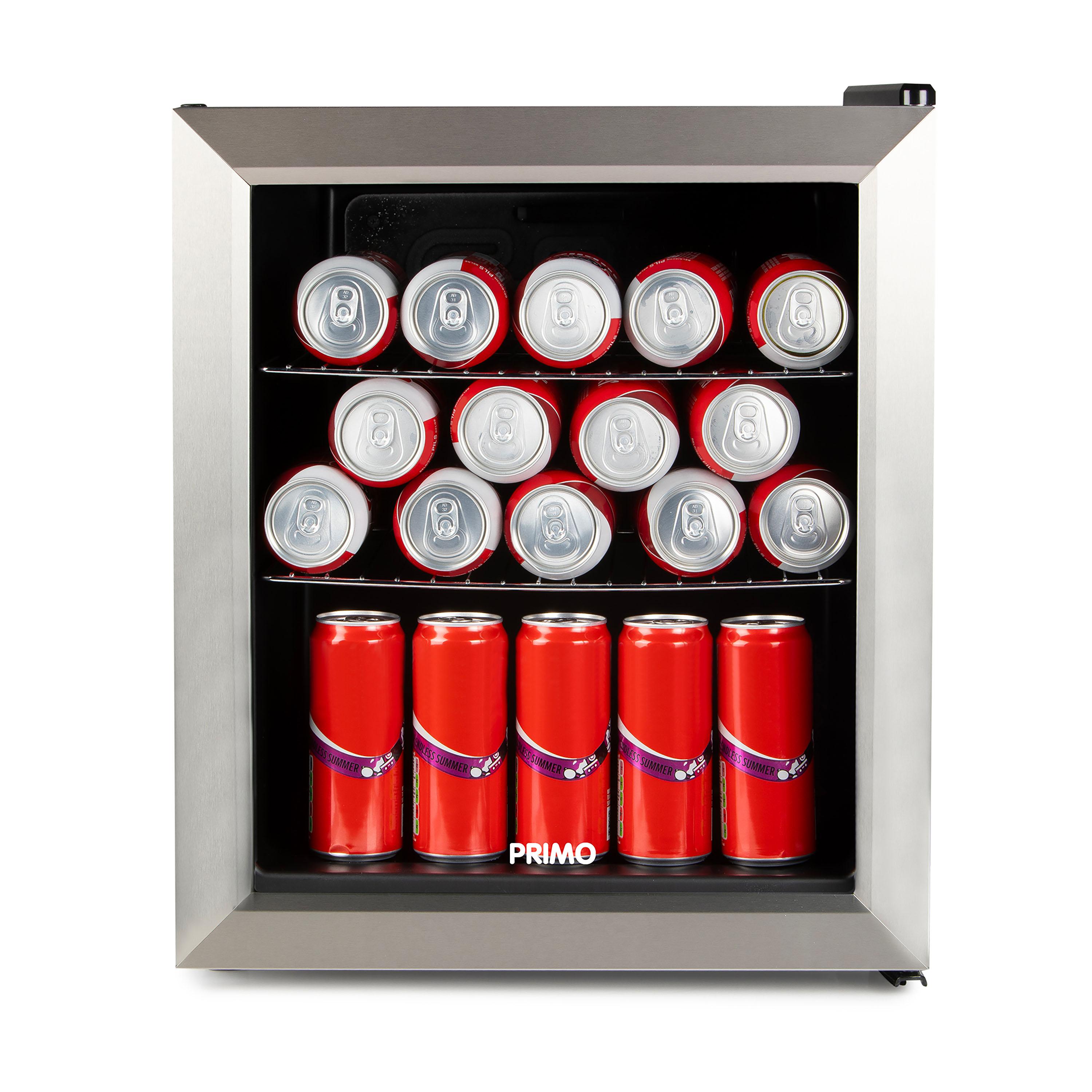 PRIMO PR194BC Getränkekühlschrank - Minibar - Mini Kühlschrank - Glastür - 46L - C - Schwarz