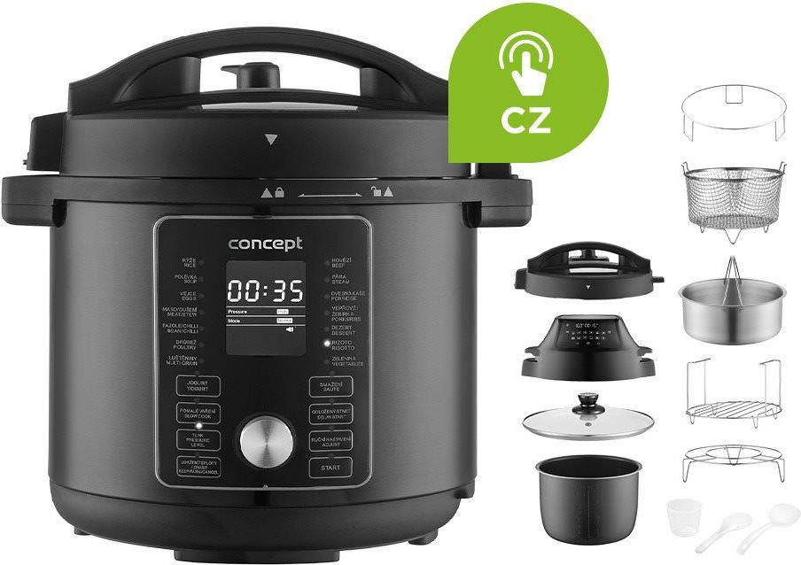 CONCEPT Cookery CK8000 Multicooker with Air Fryer function Black