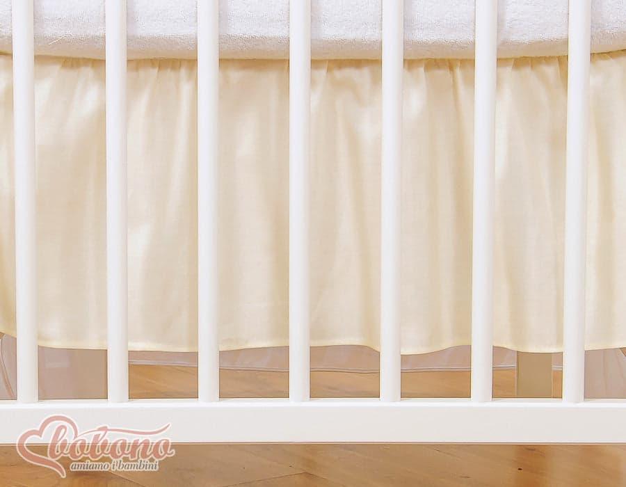 BellaFurn Tüllrock für Kinderbett – BREIT – Elegantes Aussehen und Komfort aus 100 % Baumwolle FALB/rozne/120x60/301