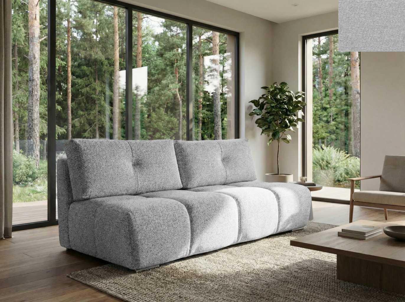 Nordelo Sofas - Nuvolletta elegantes Sofa aus BORG-Stoff 05 Schlaffuktion 150x200 Bettkasten, stabile Metallfüße