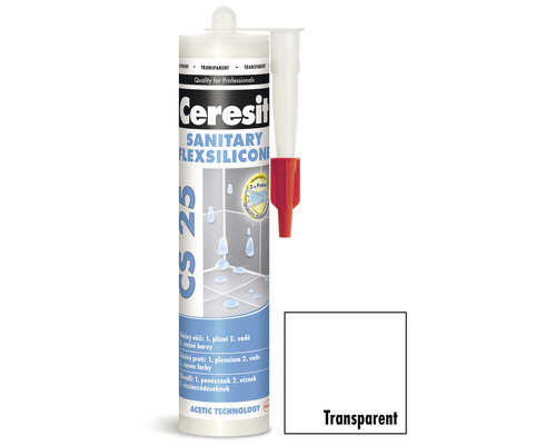 Sanitärsilikon Ceresit 25 280 ml transparent