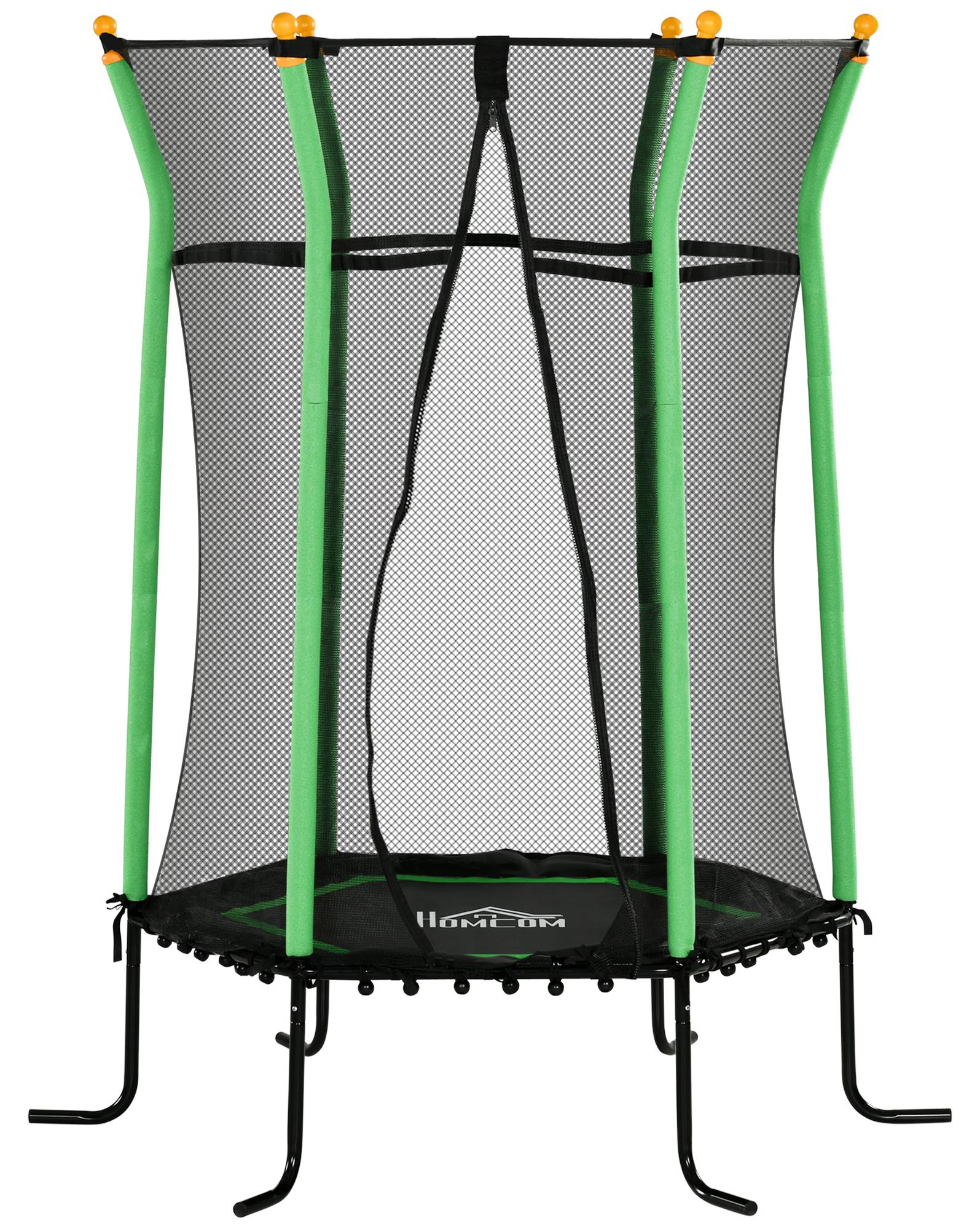HOMCOM Kinder Trampolin 122 x 111cm, Indoor Trampolin, Kindertrampolin bis 50 kg 342-007V02GN