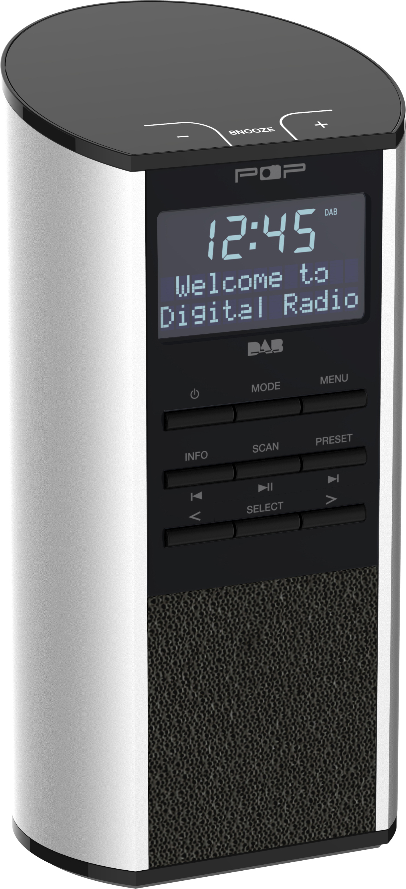 SAHAGA Radio 4W BT DAB+ FM BT Wecker Snooze SleepF. AuxIn FB si POPTUBE SILBER 100353