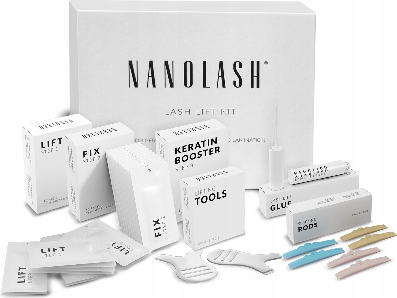 LashTrend Wimpernlifting Set Inkl. Kleber - Für Professionelle Wimpernlaminierung Zu Hause