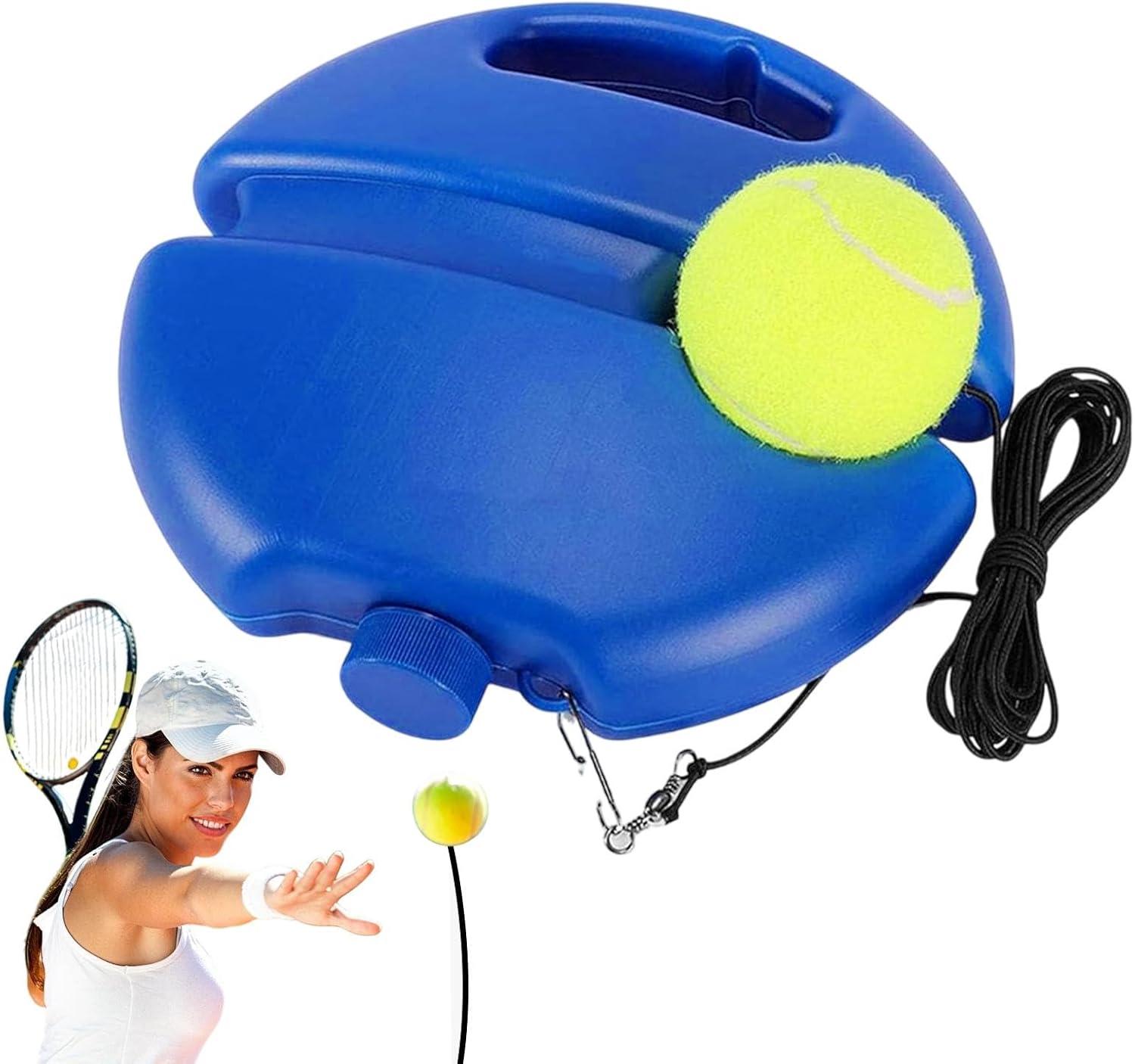 Mmgoqqt Tennistrainer, Ballprelltraining, blaue Kunststoffbasis, Trainingsgeräte Kau-LA-26410-36