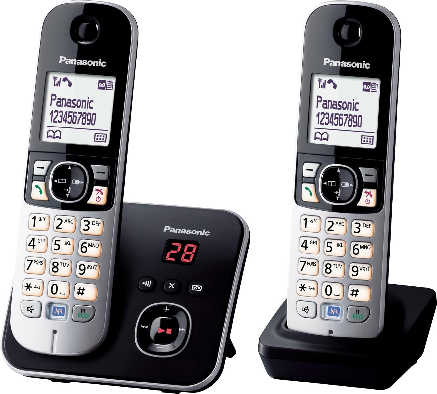 Panasonic KX-TG6822GB DECT Telefon mit Anrufbeantworter und Eco-Modus