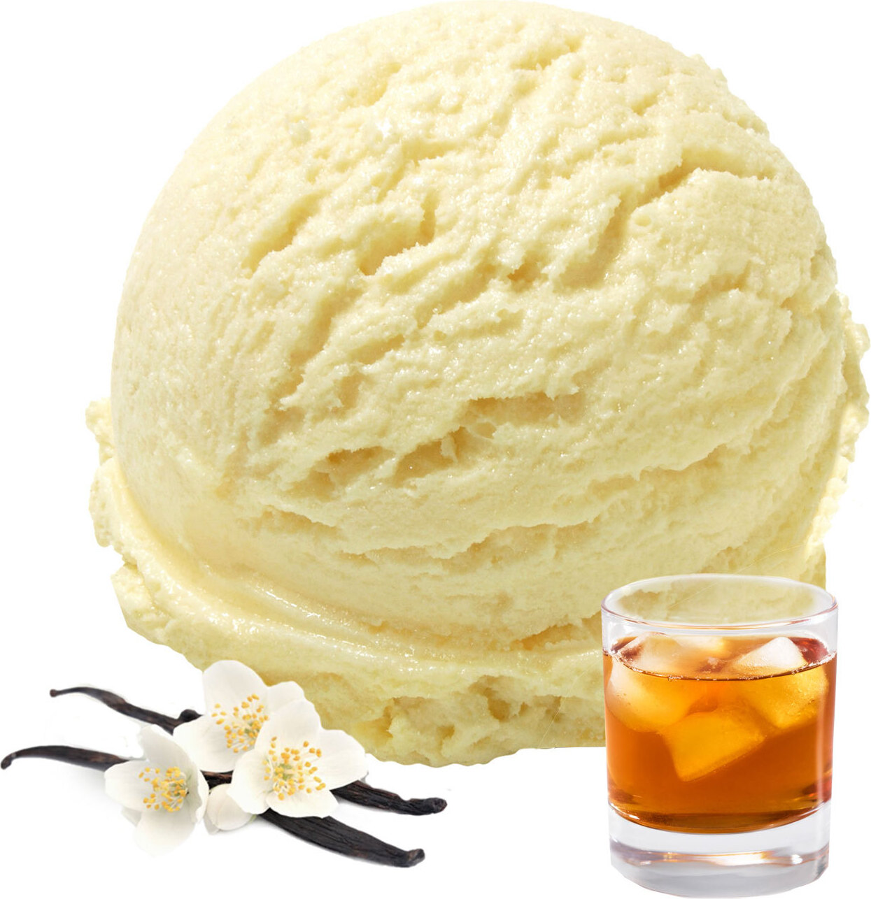 Gino Gelati Vanille Rum Eispulver - Speiseeis Pulver für Eismaschine & Zuhause (1 Kg) SPEV-141-1