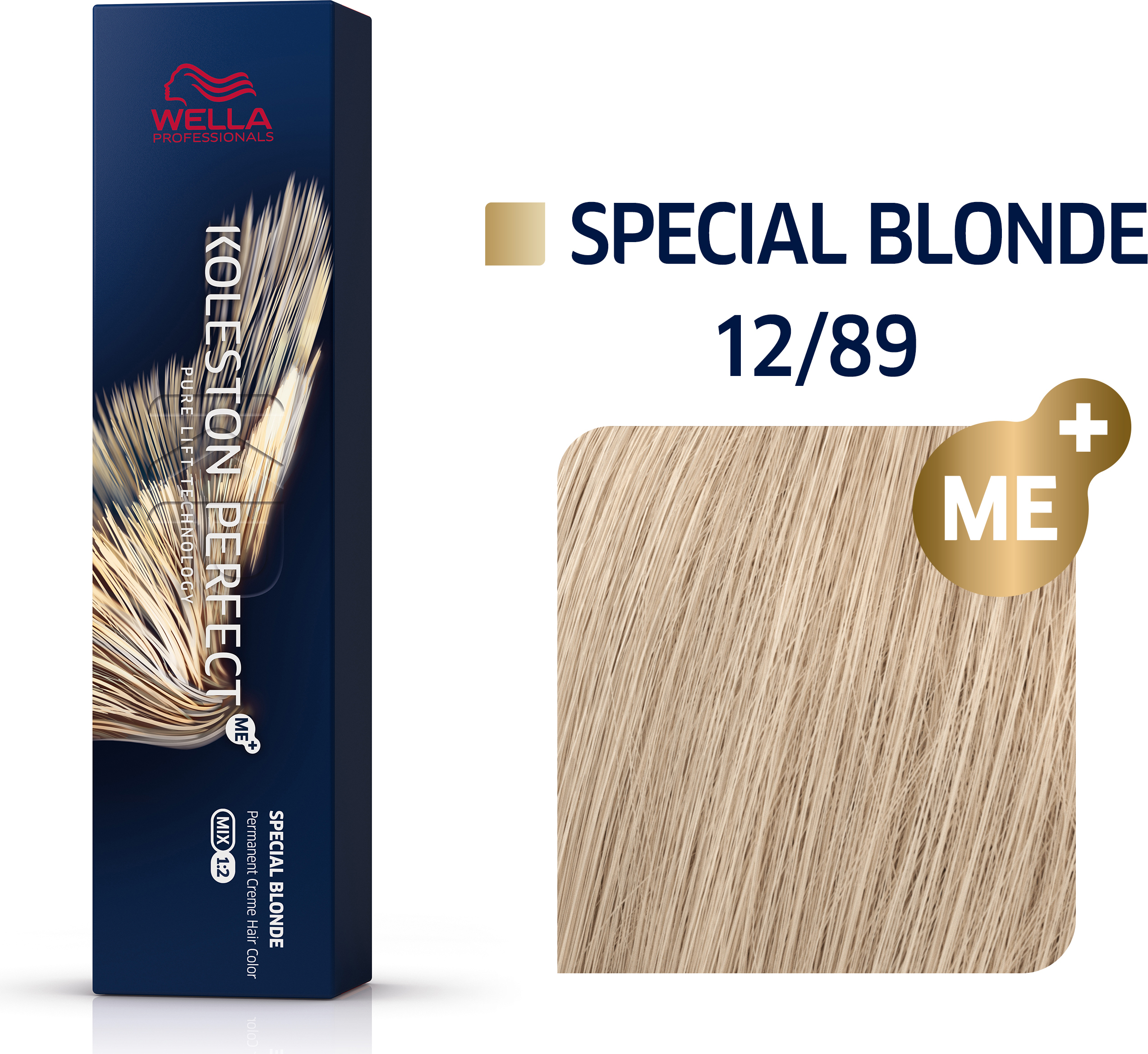 Wella Professionals Koleston Perfect Me+ Special Blonde Professionelle permanente Haarfarbe 12/89 60 ml
