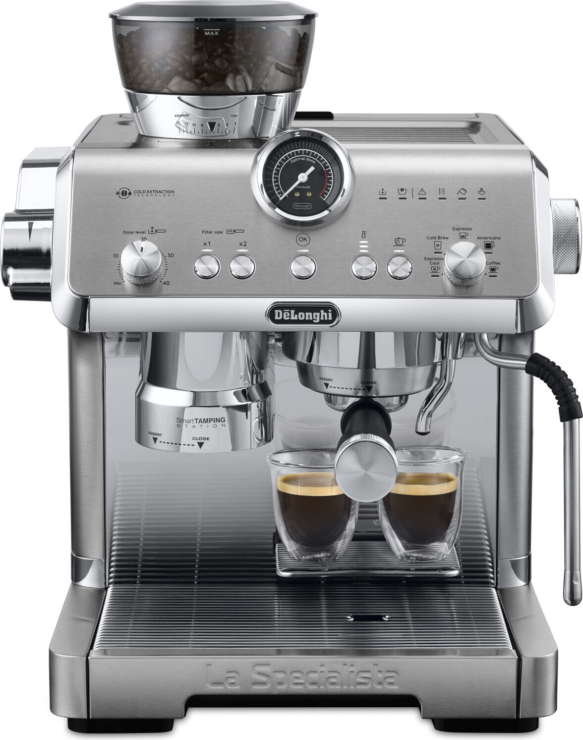 DeLonghi EC9555 La Specialista Opera strieborný espresso kávovar s portafilterom