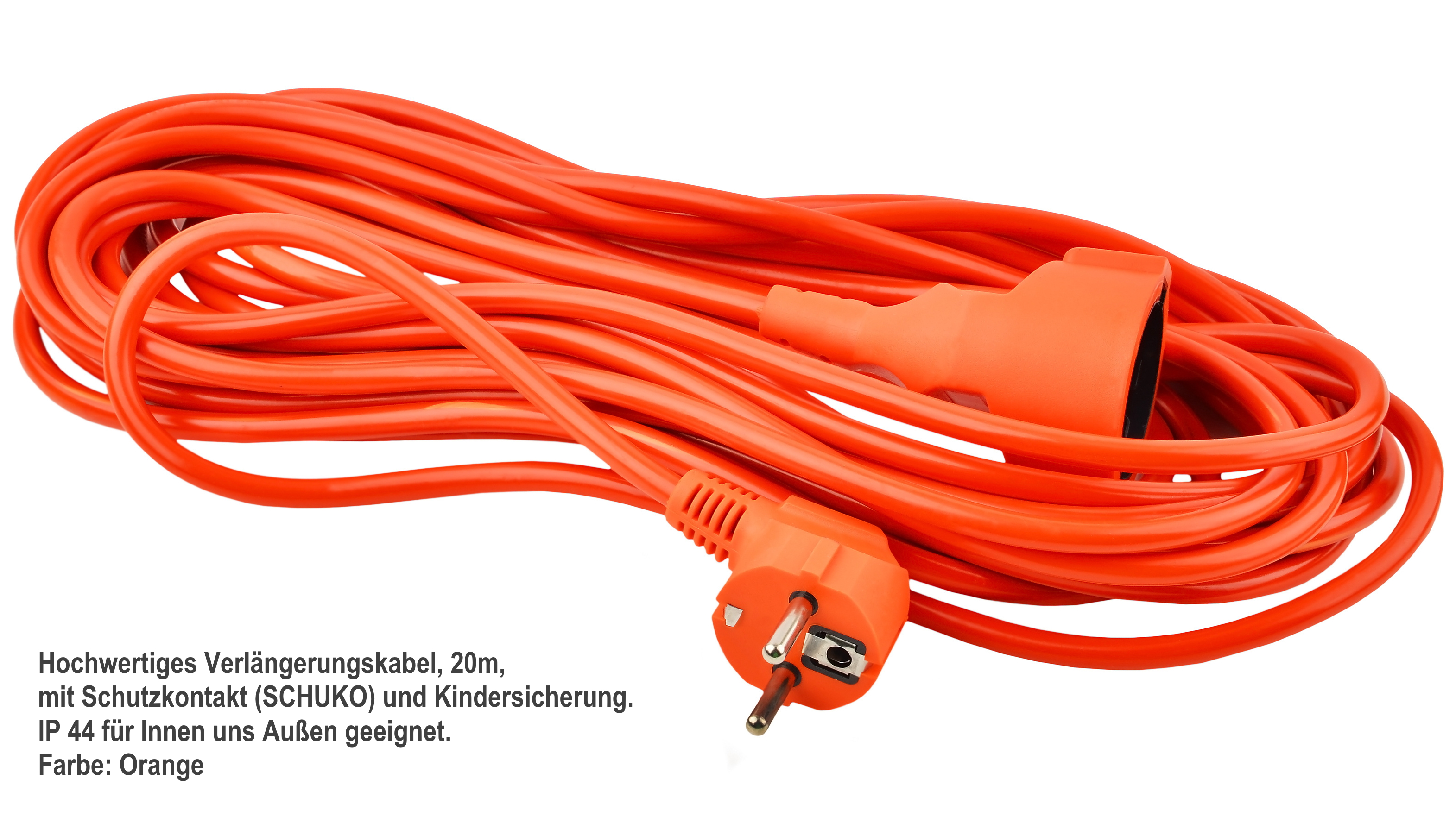 Regenschutz  Trennschutz IP44 orange für Verlängerungskabel Stromkabel 
