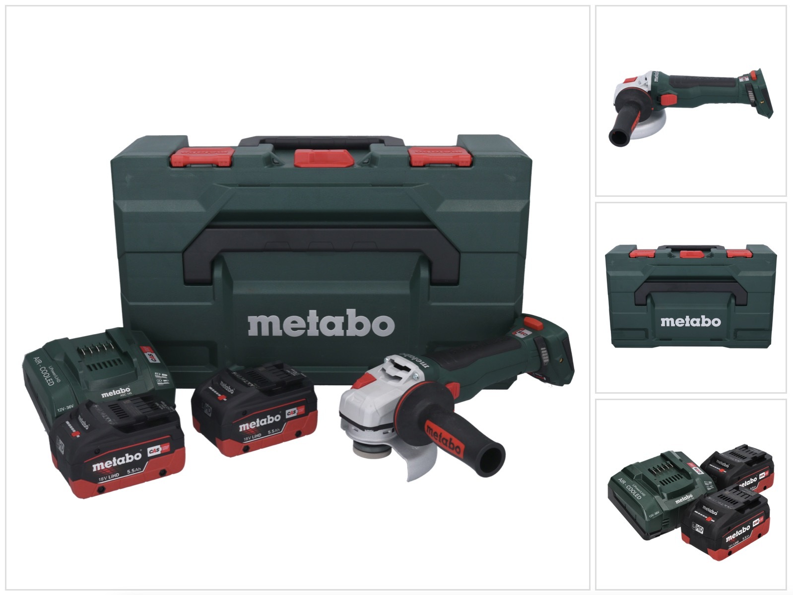 Metabo WB 18 LT BL, 10000 RPM, 12,5 cm, Akku, 11 Ah, 1,8 kg, Bürstenloser Motor