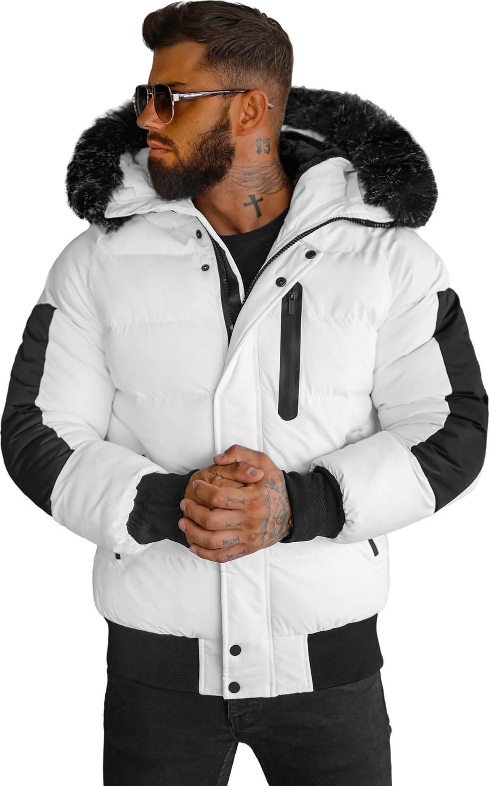 Herren Winterjacke Weiß OZONEE O/M798Z XXL