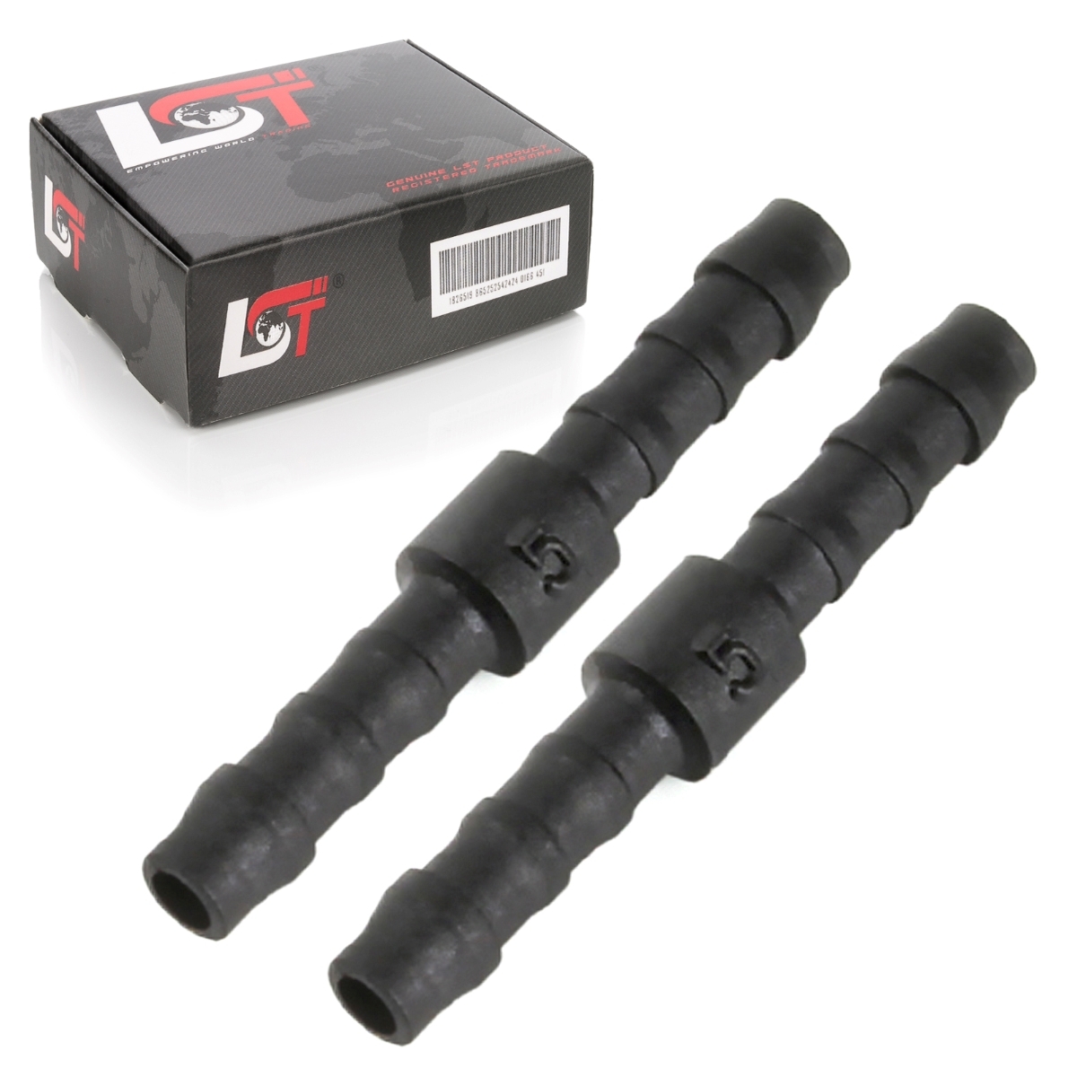 LST 2x Verbinder Verbindungsstück für Rohr und Schlauchverbindungen Ø 5 mm CL-00385 x2