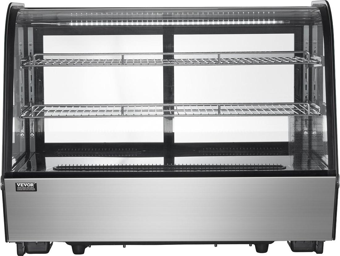 VEVOR Kühlvitrine Bäckerei-Kühlvitrine 5 cu ft/146 l 2-stufig