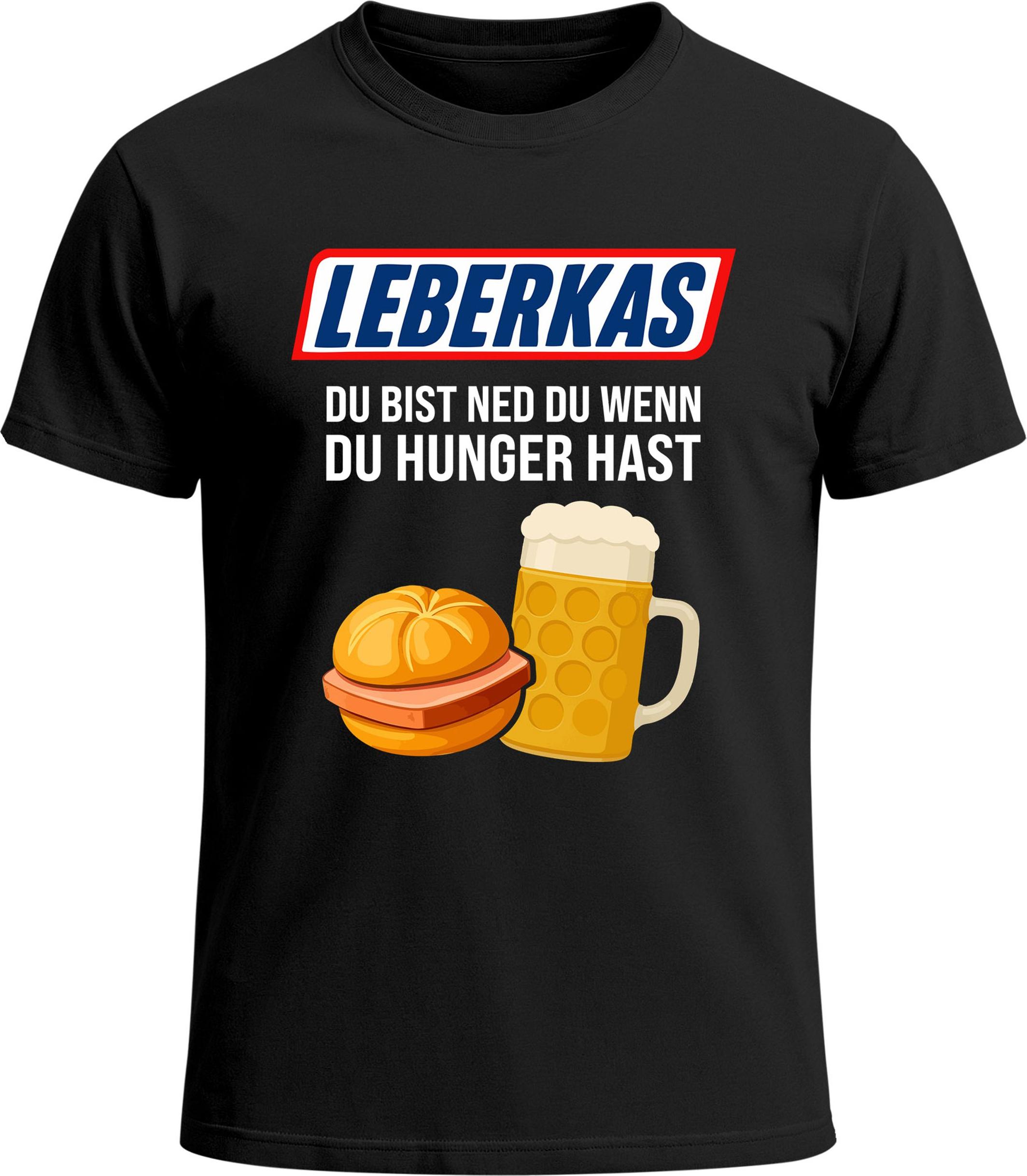 Herren T-Shirt für das Leberkässemmel Leberkas Maßkrug Bier Fun-Shirt Trachtenshirt Bierfest Outfit Statement Spruch Saufen lustig Moonworks® 346882