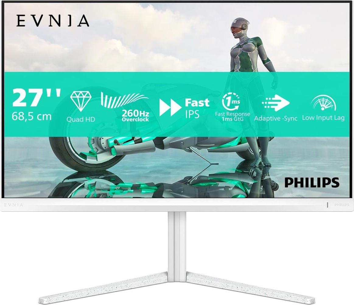 Počítačový monitor Philips Evnia 27M2N3501PA/00 68,6 cm (27") 2560 x 1440 pixelov Quad HD LCD White