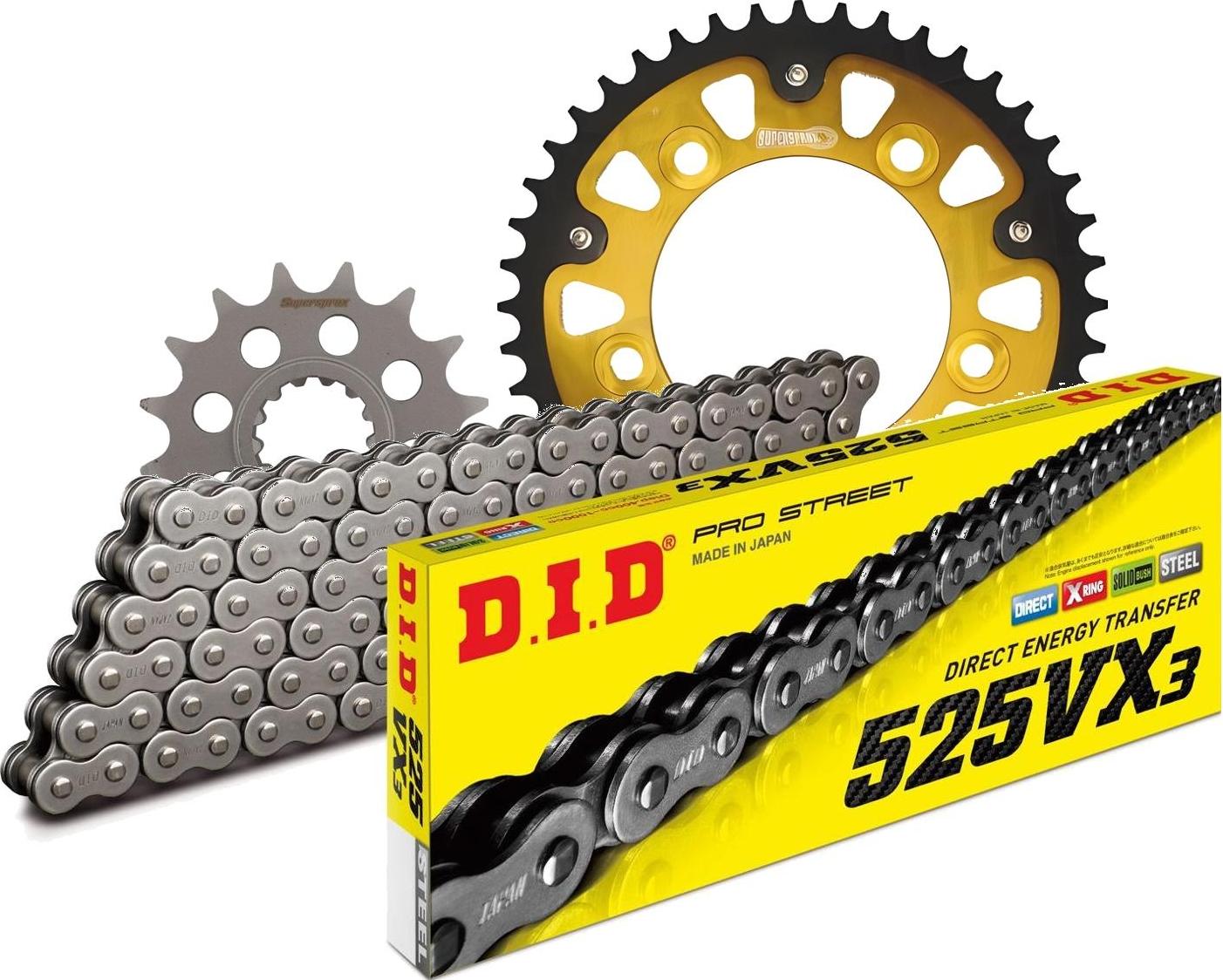 DID Kit Stealth (gold) Kompatibel mit Honda CBF600 /N /S 08-13 16-42-124 DID525VX3 Niet S404048152