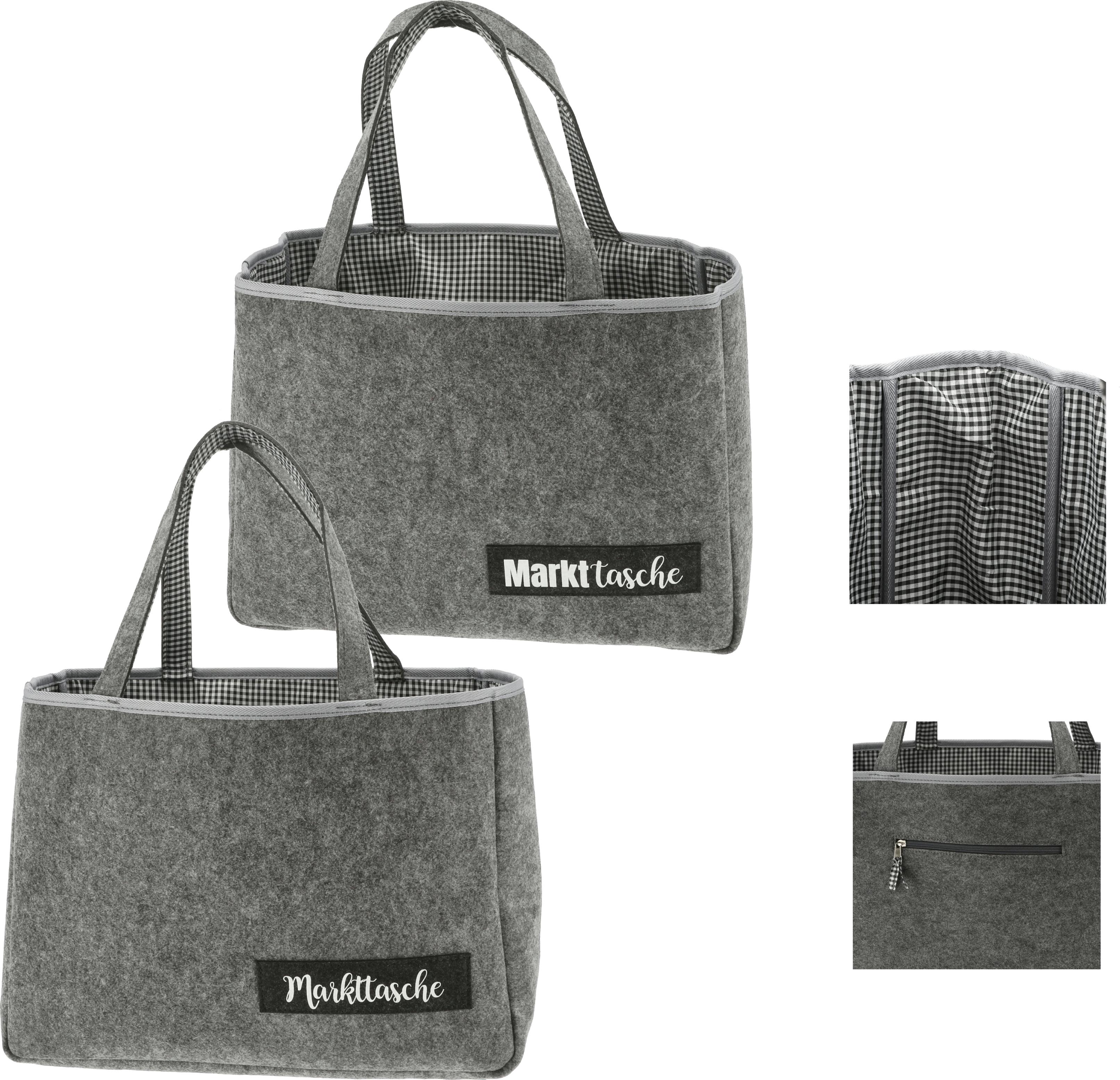 Große Filztasche 40x27x27 Cm – Einkaufstasche, Kaminholztasche Mit Tragegurt & Schlüsselanhänger, 30 Liter Volumen