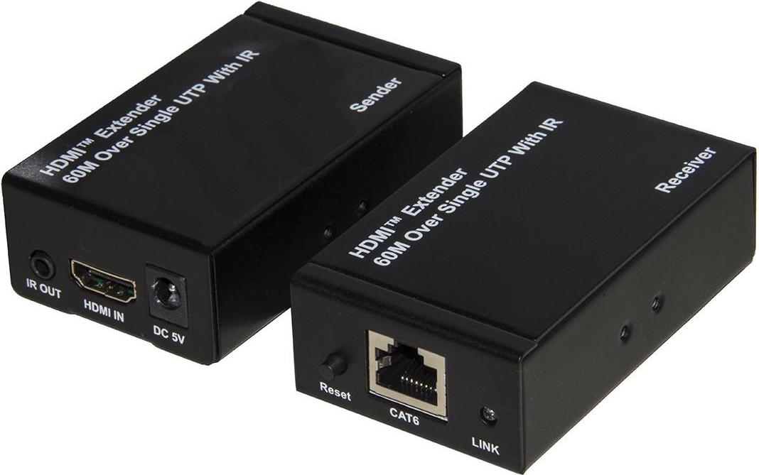 Link Accessori LKEXT16 Audio-/Video-Leistungsverstärker AV-Sender & -Empfänger Schwarz