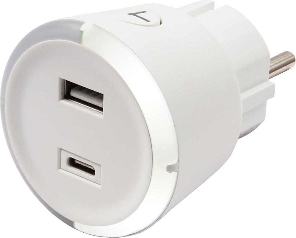 CAPIDI Sicherheitstimer USB A+C 1-4 Stunden 3,4A Weiß 370160