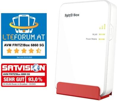 AVM FRITZ!Box 6860 5G INT. LTE modem, WLAN router (max. 2400 Mbit/s) a IP telefónny systém