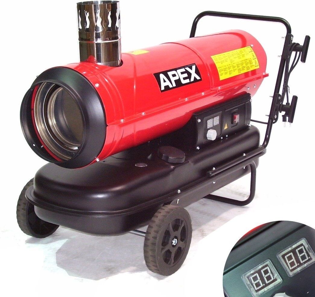 Apex Indirekt Ölheizer Heizkanone 55215 Bauheizer 30kW Heizgerät Ölheizung Heizung