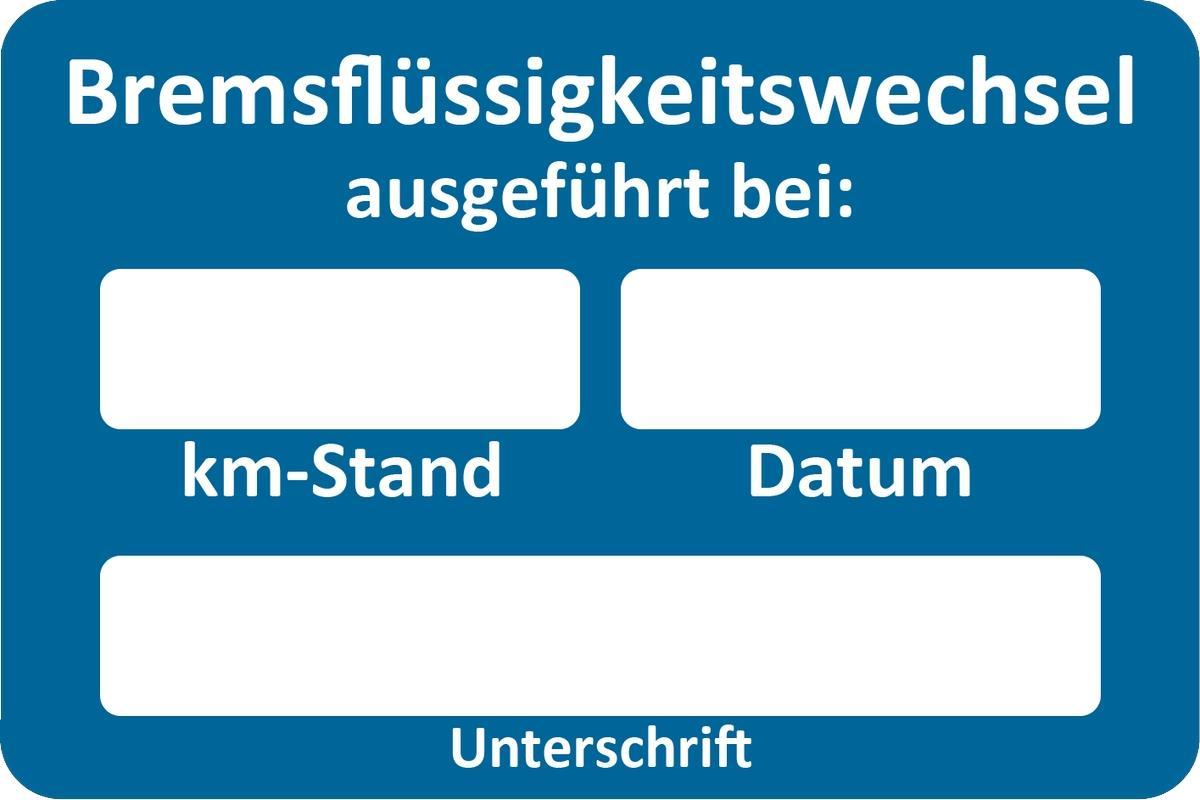 Eichner Kundendienst Aufkleber Aufkleber Bremsfl. Kundendienstaufkleber 9220-00054