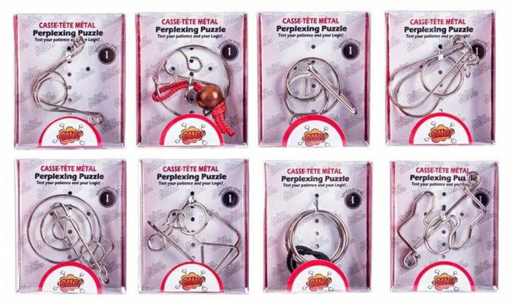 TEDDIES Metallpuzzle 1 Stück Schwierigkeitsgrad 1 Mix