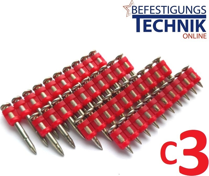BeTeOn24 Stahl-und Betonnägel C3 2,6x13mm für Akku Betonnagler Bosch GNB 18V TRAK-IT40A Freeman LD40-C3 Po BTO2613OG