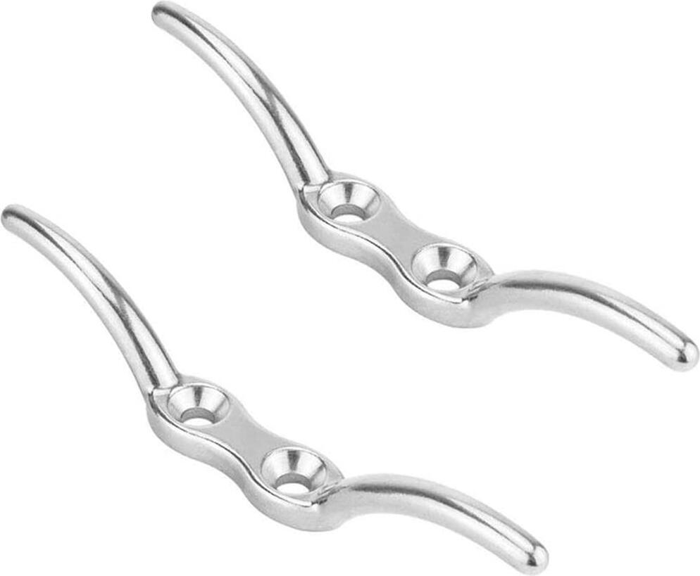 Cocosity Fahnenmast Klampe Haken,Fahnenmast Seil Klampe Haken,Edelstahl Fahnenmast Zubehör