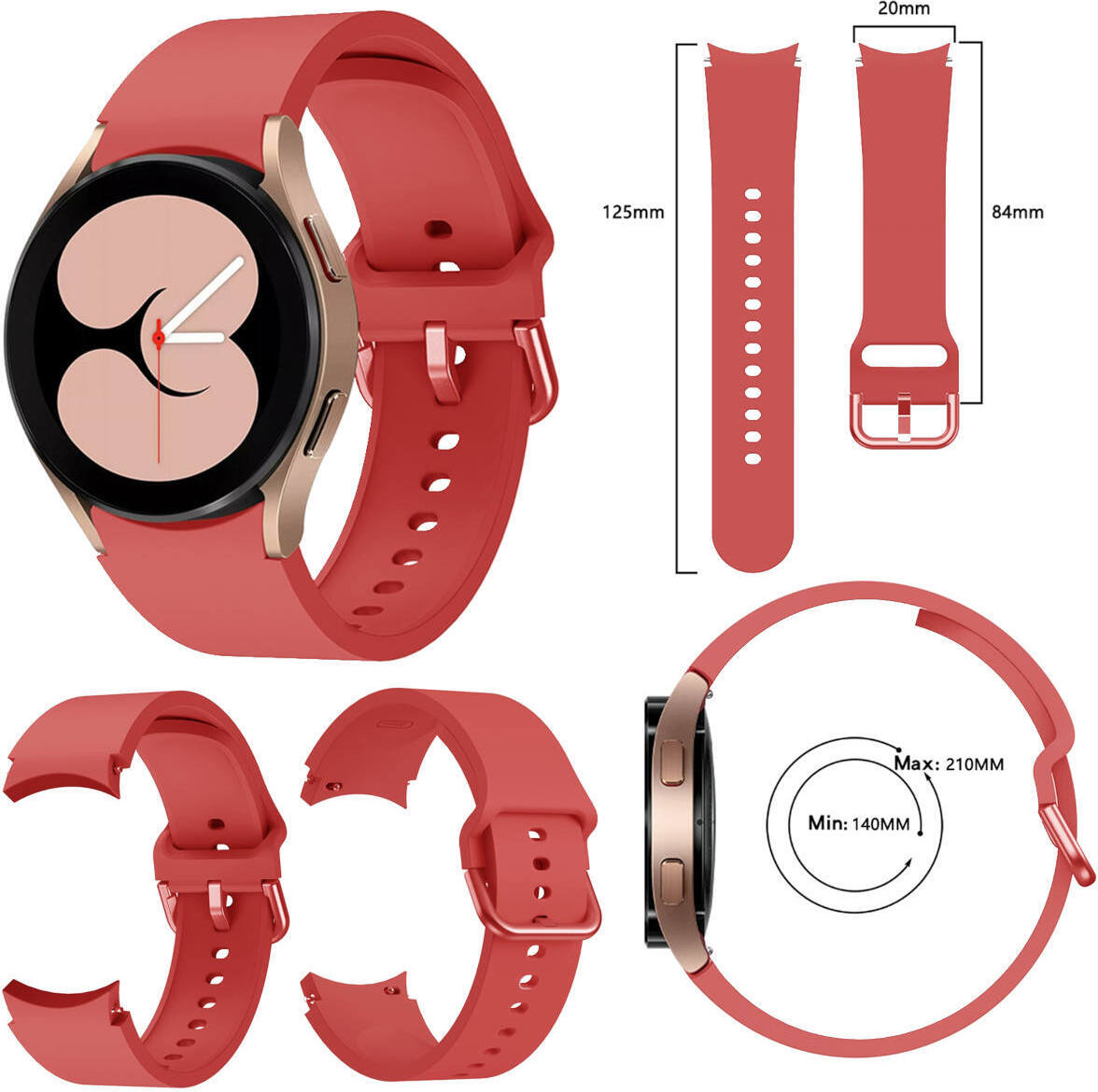 Pre Samsung Galaxy Watch FE 6 5 4 Normal Pro Classic Plastový remienok