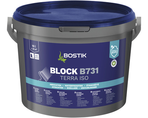 Bostik Block B731 Terra Iso Bitumen Isolieranstrich 10 Liter Eimer Schutzanstrich 30622984
