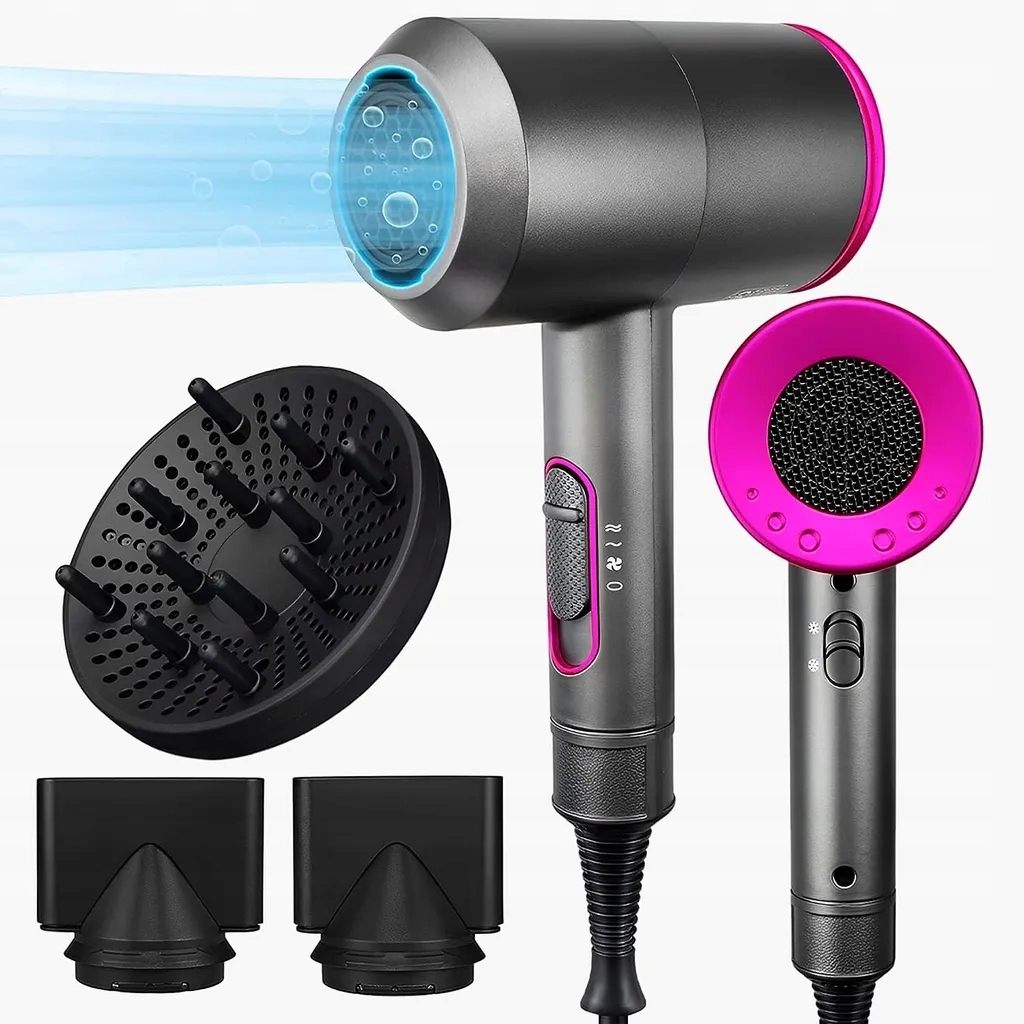 ZREE Ionen Föhn Wechselstrommotor 2000W Haartrockner, Schnelltrocknender Haartrockner BE1389