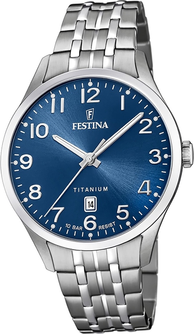 Festina Titánové pánske hodinky F20466/2 analógové hodinky s remienkom Silver Classic D2UF20466/2