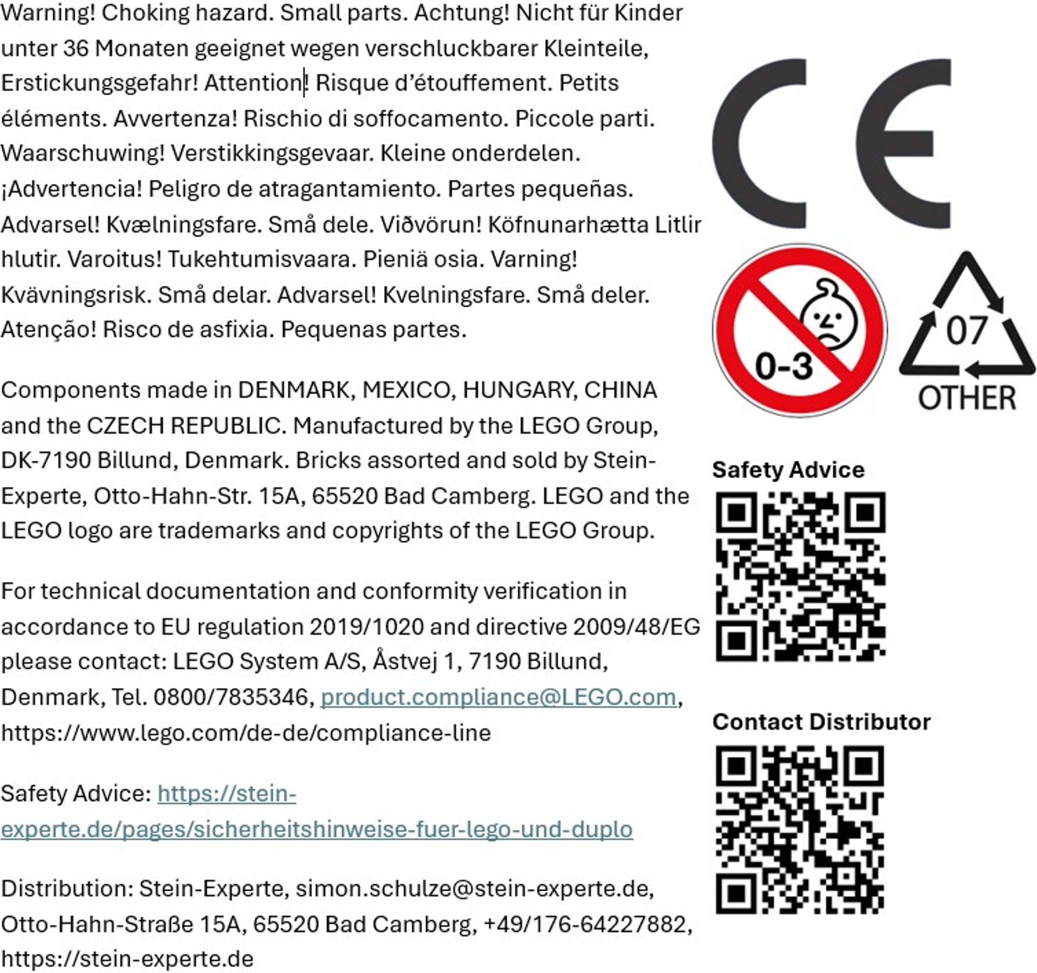 LEGO® 1x4 kocky Vysoké kocky Čierna - 3010 NEW! Množstvo 25x