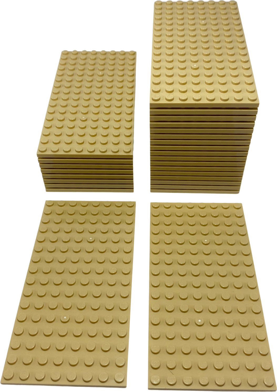 5x LEGO stavebnica 8x16, béžová