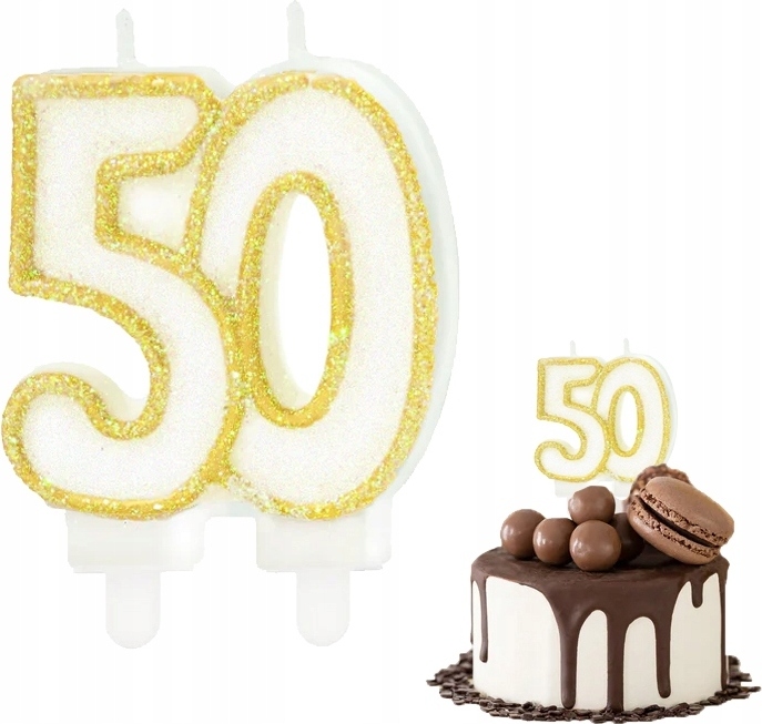 Geburtstagskerze Nummer 50 Gold Metallic Kaufland.de