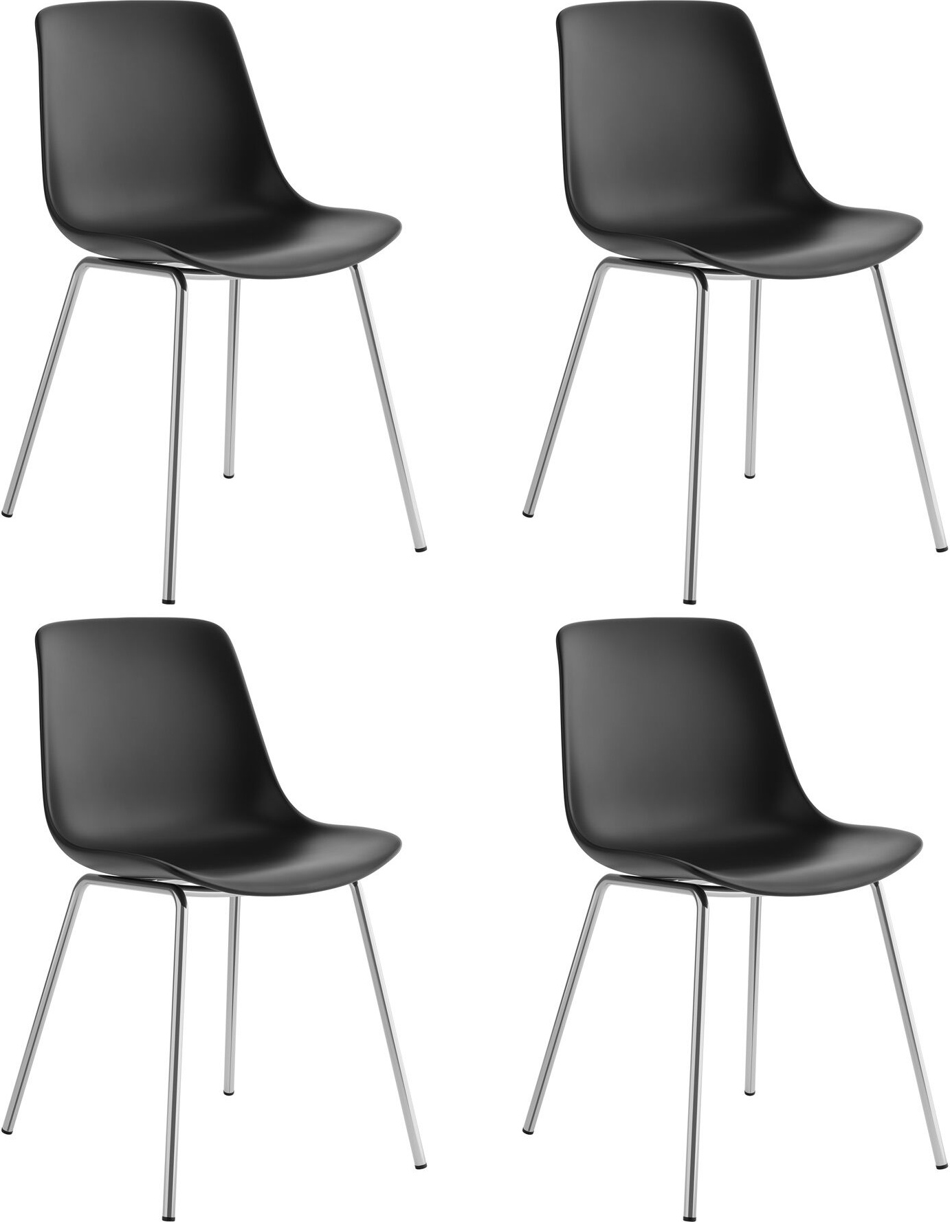 Tectake Kunststoffstuhl Mave große Kunststoffschale 46 x 55 x 80,5 cm 405447