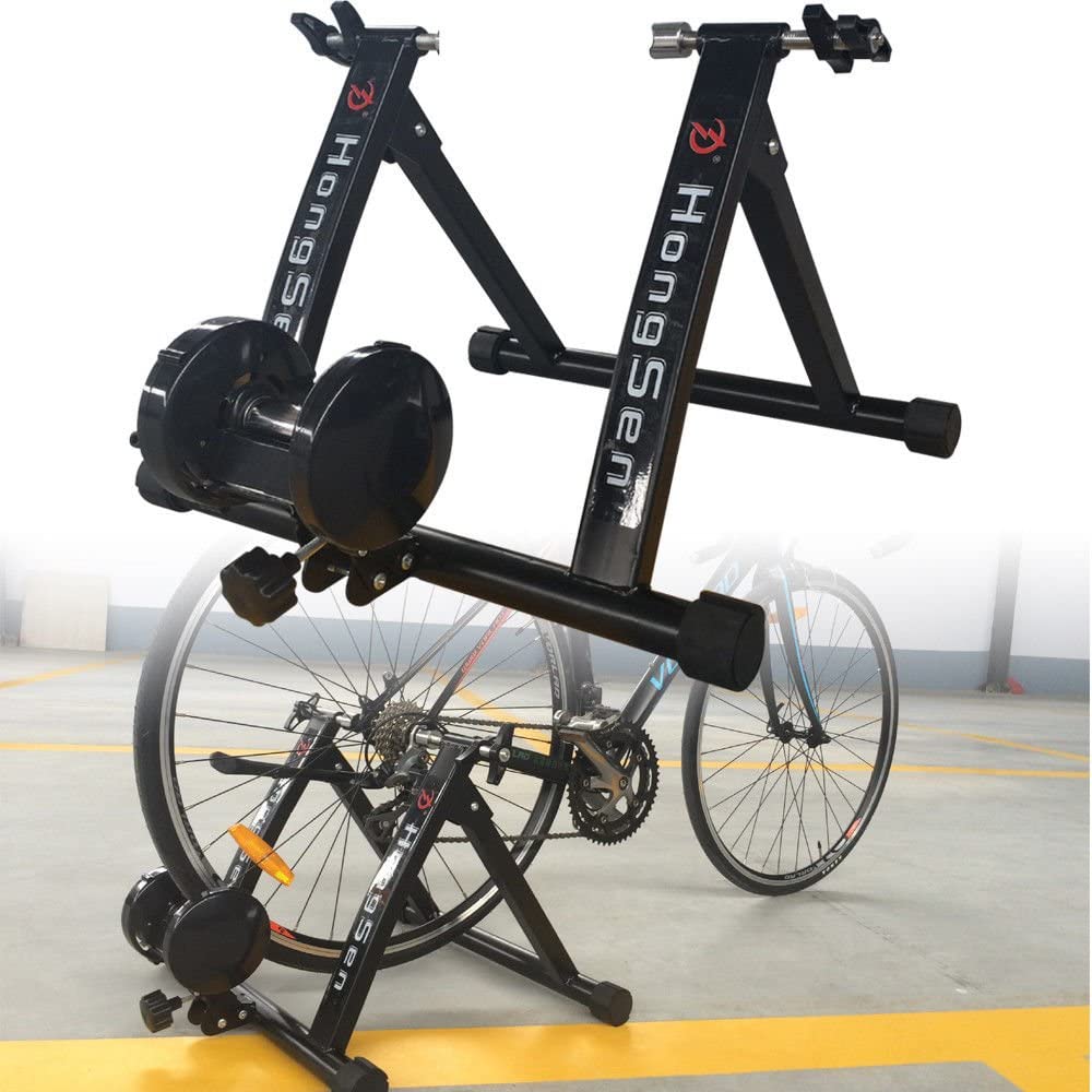 330lbs Magnetischer Ständer Fahrradtrainer für Indoor Fahrradfahren zu Hause MINUS ONE Fahrrad Rollentrainer für 24-27 Fahrradfelge 