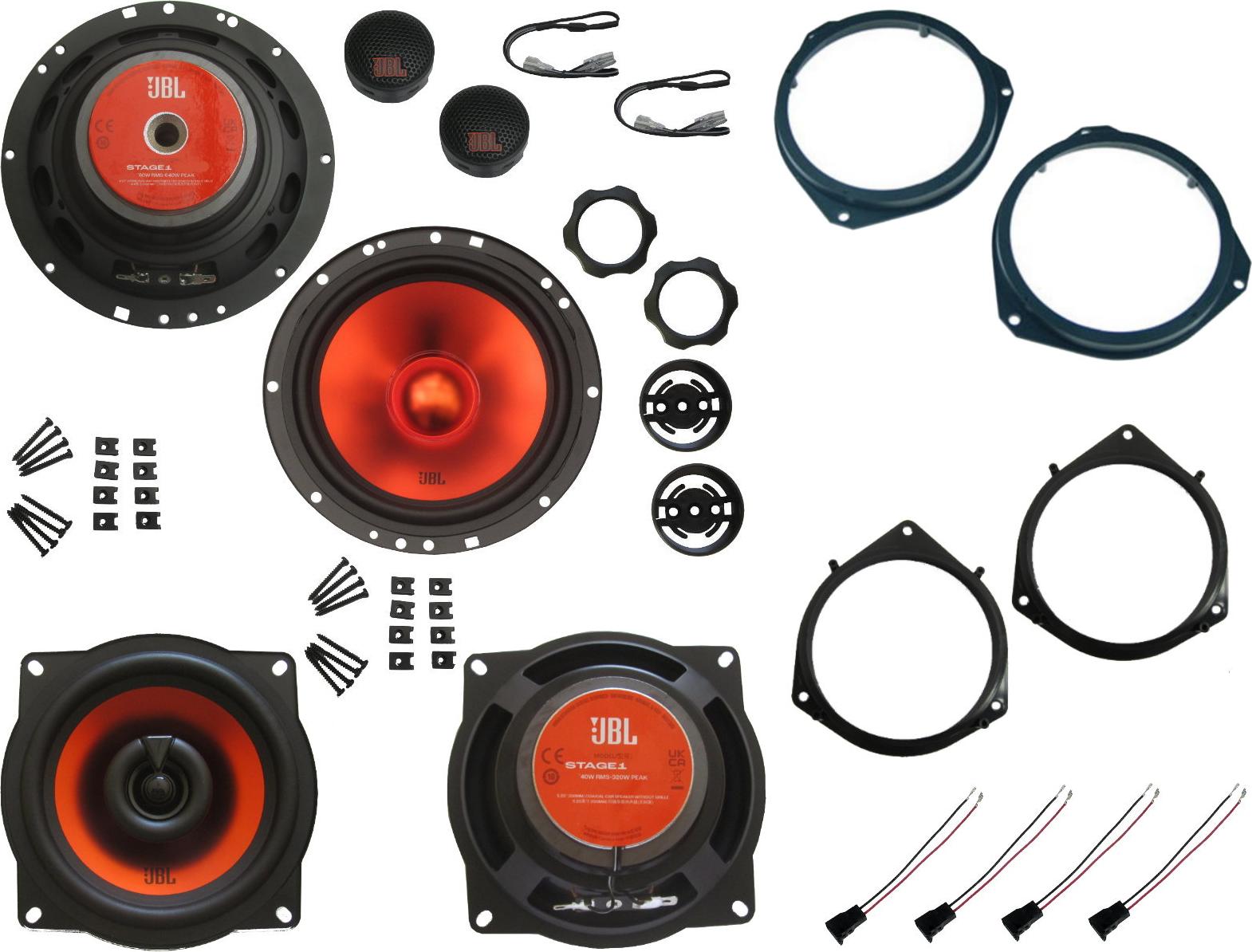 DSX JBL Lautsprecher Set für Opel Astra G Bj 98-05 Tür vorne hinten 960 Watt jblnastragvohi262c255f
